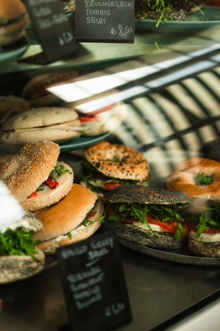 Bagels cooked in air fryer