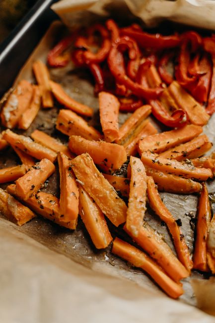 Roasted Carrots cooked in air fryer
