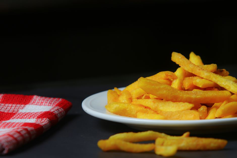 Homemade French Fries cooked in air fryer