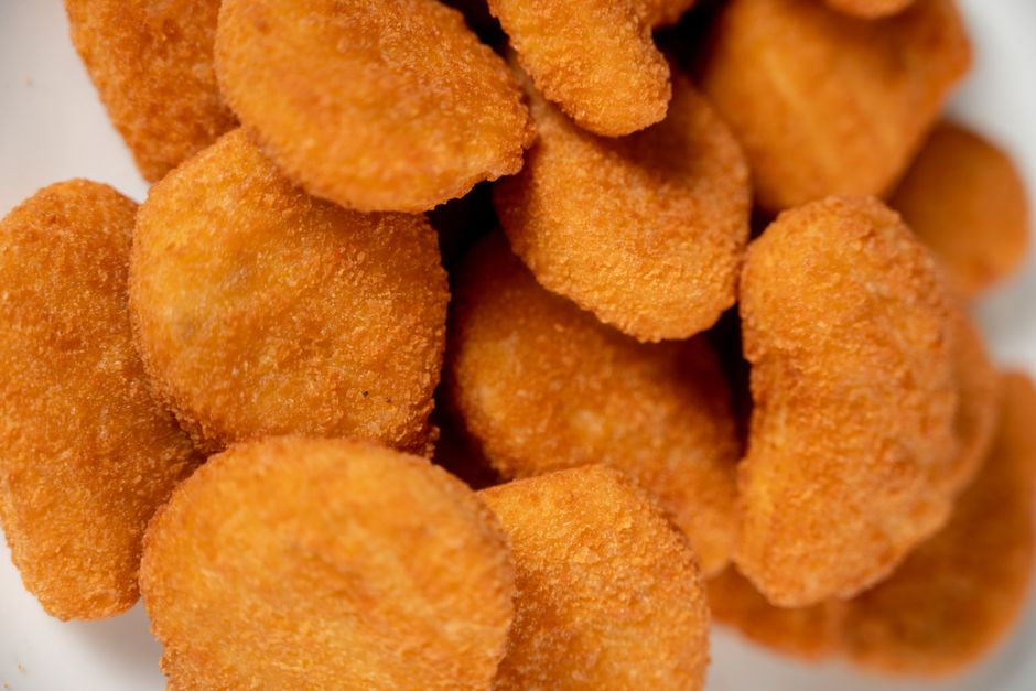 Frozen Chicken Nuggets cooked in air fryer