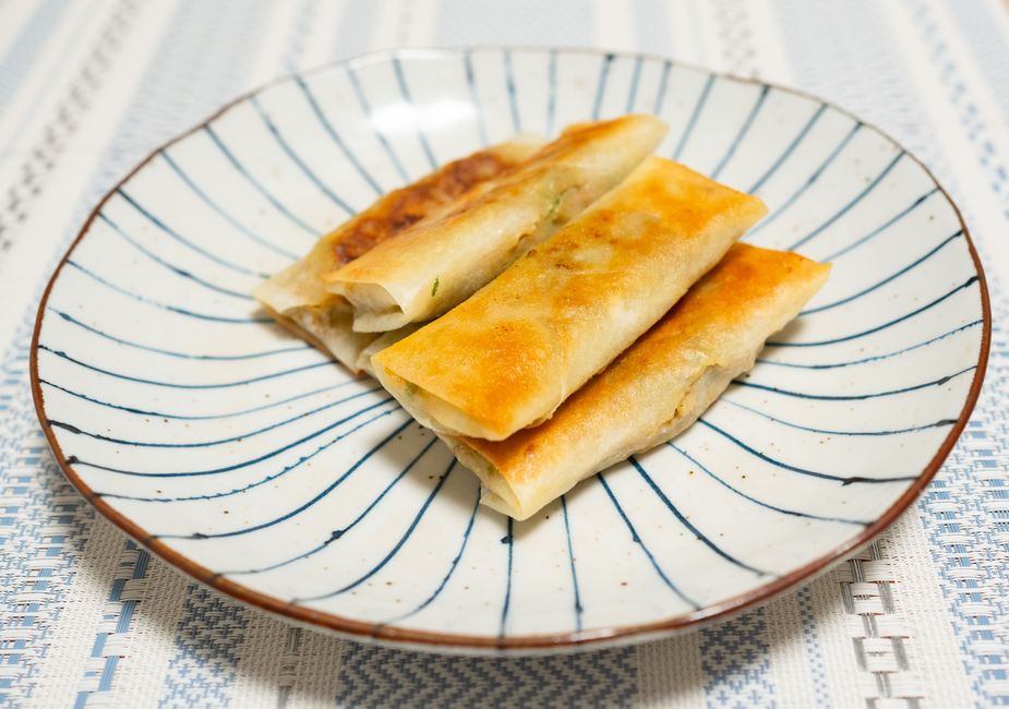 Frozen Egg Rolls cooked in air fryer