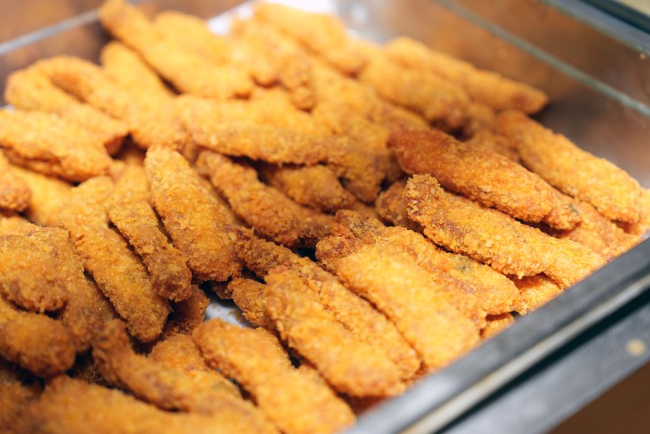 Frozen Breaded Fish Fillets cooked in air fryer