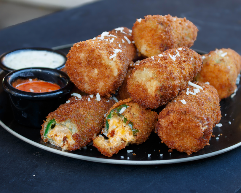 Frozen Jalapeño Poppers cooked in air fryer