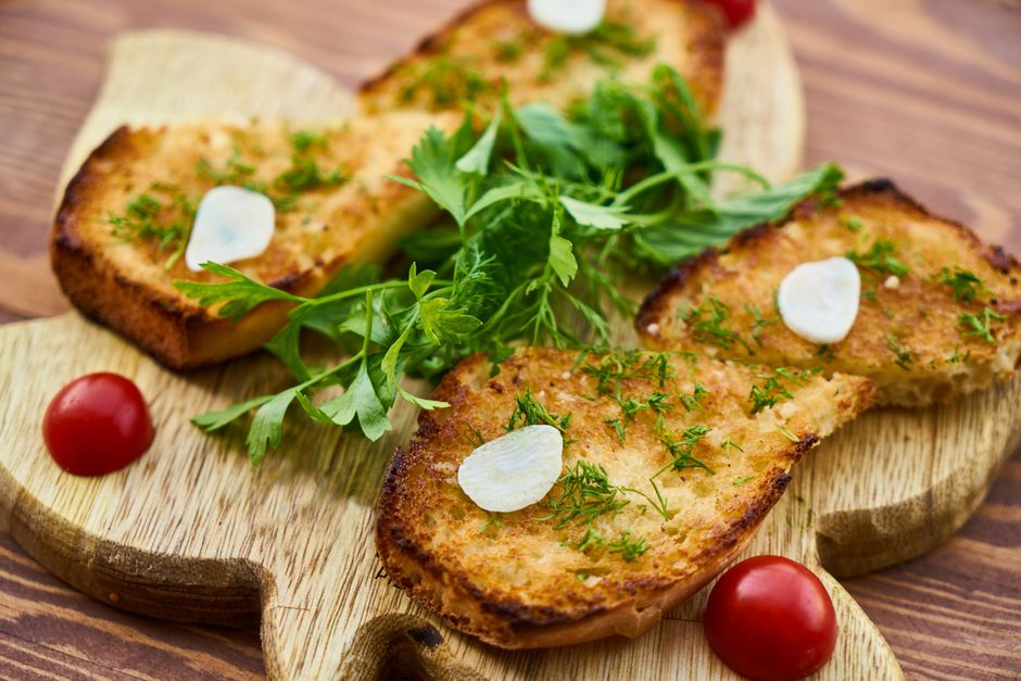 Garlic Bread cooked in air fryer