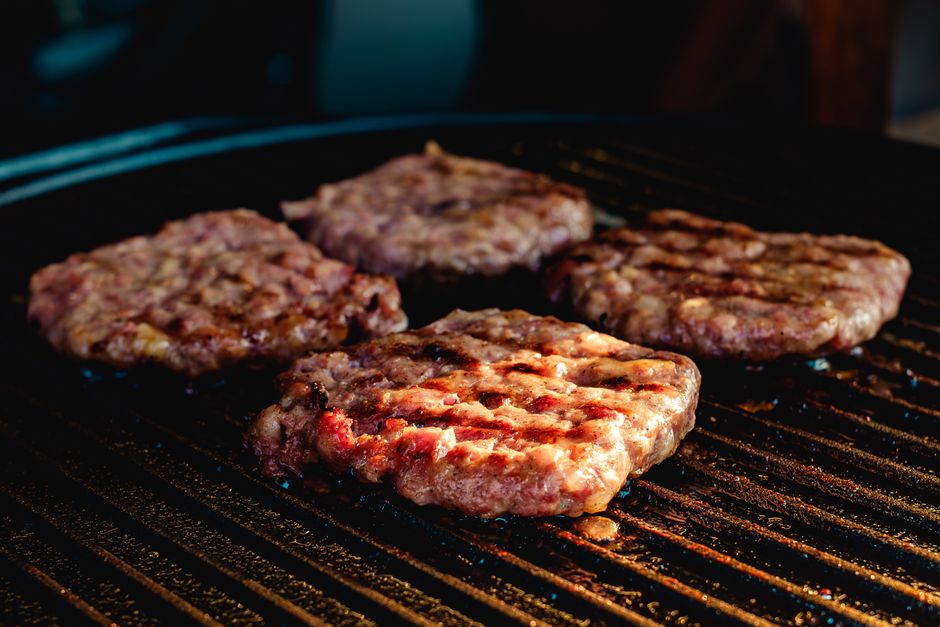 Hamburger Patties cooked in air fryer