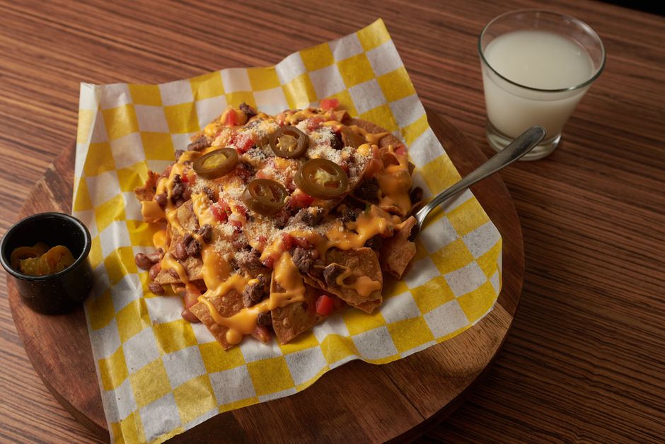 Nachos cooked in air fryer