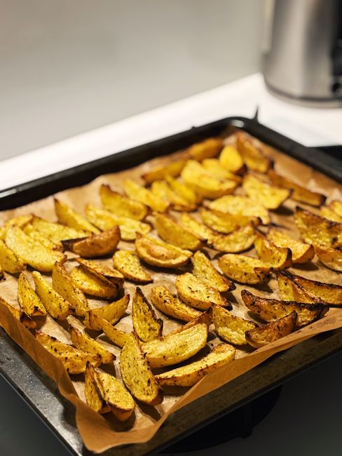 Potato Wedges cooked in air fryer