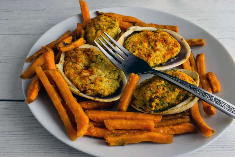 Stuffed Clams cooked in air fryer