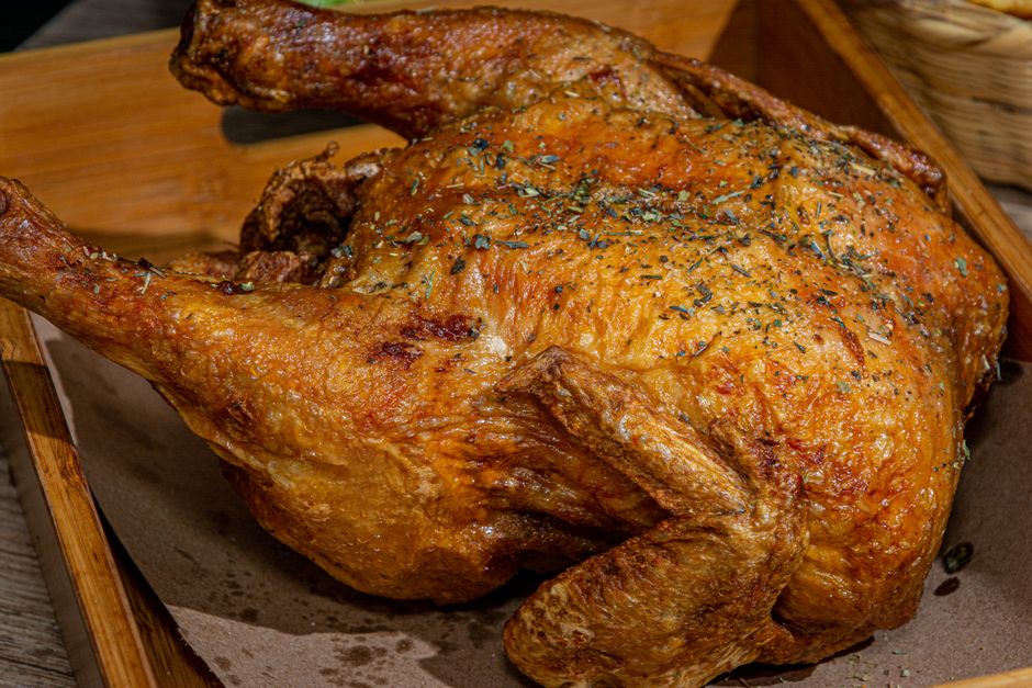 Whole Chicken cooked in air fryer